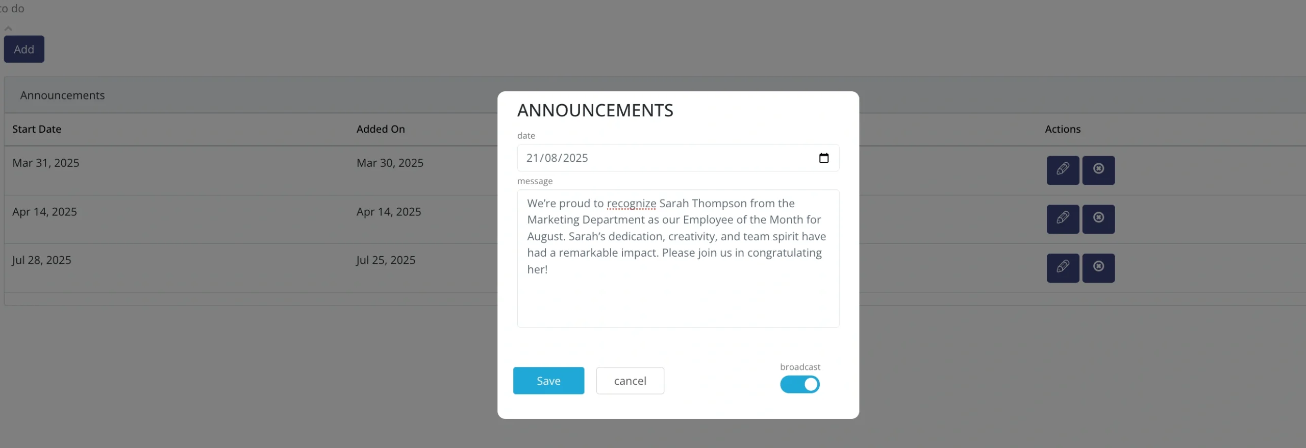 News and Announcements