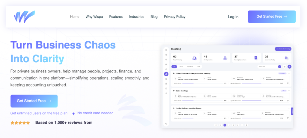 Wispa - Software for Consulting Firm